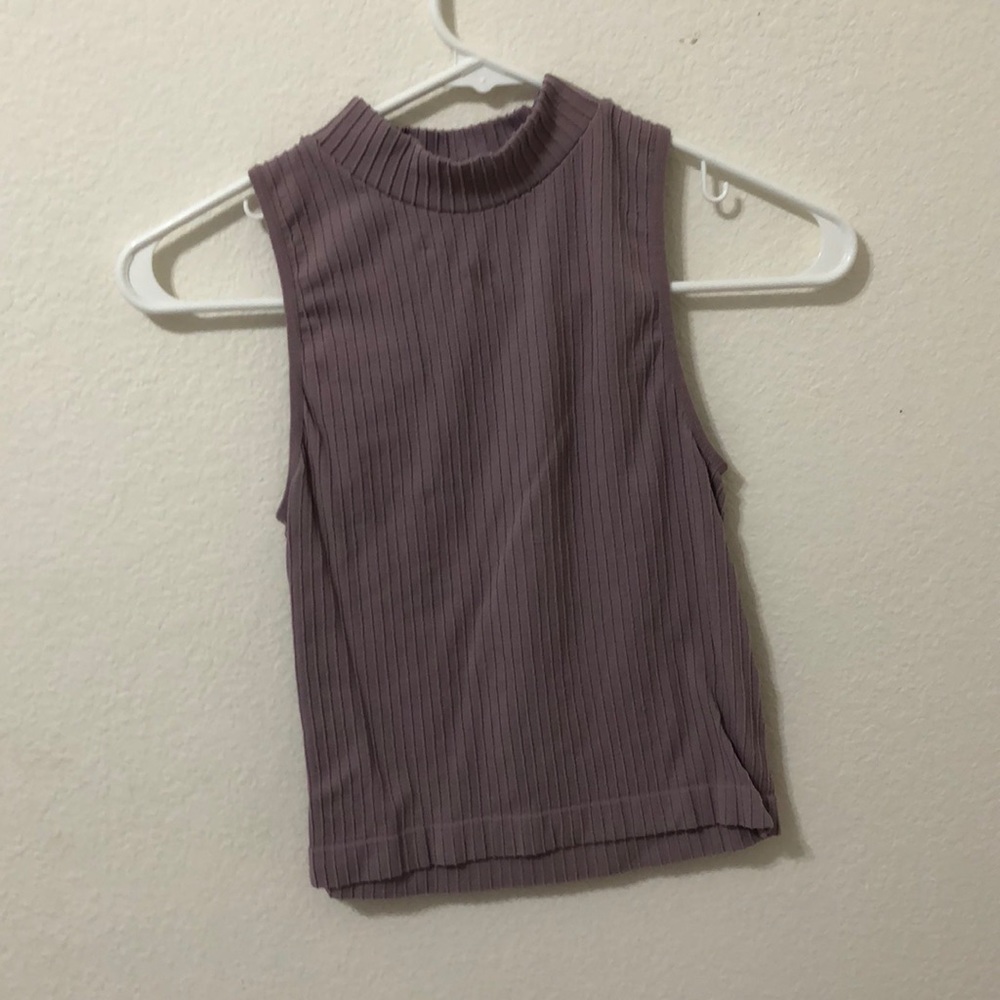 purple crop top